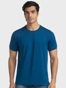 ColorPlus Round Neck Short Sleeves Slim Fit Cotton T-shirt