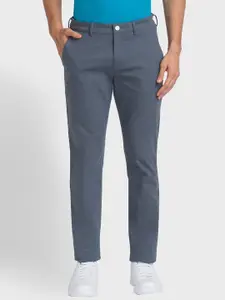 ColorPlus Men Mid-Rise Plain Trousers