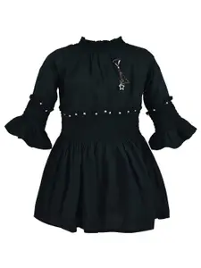 Wish Karo Girls Embellished Bell Sleeve Fit & Flare Dress