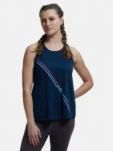 Jockey Graphic Printed Racerback Styled Tank Top with Stay Dry Treatment
