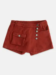 Pantaloons Junior Girls A-Line Pure Cotton Skorts