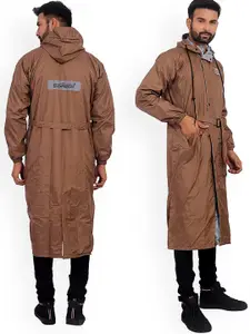 THE CLOWNFISH Men Long Sleeves Waterproof Reversible Rain Jacket