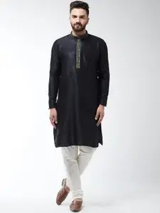 SOJANYA Ethnic Motifs Woven Design Thread Work Kurta