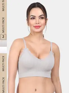 Amour Secret Amour Secret Pack Of 2 Lightly Padded Medium Support Anti Odour Full Coverage Bra