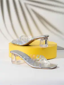 Inc 5 Printed Open Toe Block Heels