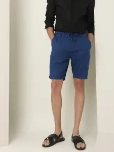 RARE RABBIT Men Pinto Regular Fit Mid-Rise Cotton Shorts