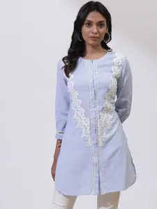 Lakshita Women Floral Embroidered Cotton A-Line Kurta