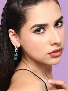 SOHI Gold Plated Contemporary Drop Earrings