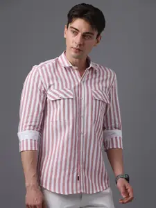 FOGA Striped Pure Cotton Casual Shirt