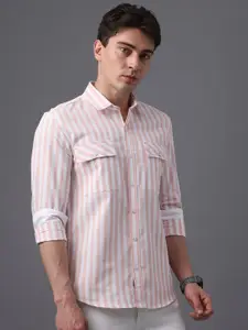 FOGA Striped Pure Cotton Casual Shirt