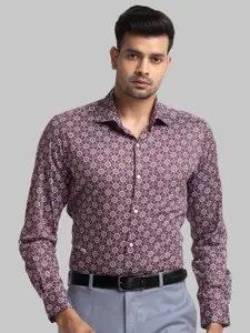 Raymond Printed Relaxed Floral Organic Cotton Opaque Formal Shirt