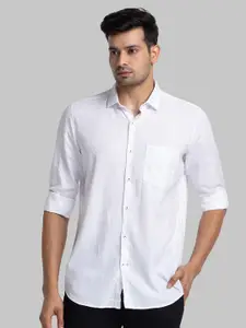 Raymond Self Design Long Sleeves Pure Cotton Casual Shirt