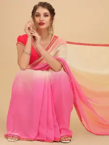 Sangria Ombre Dyed Pure Georgette Saree