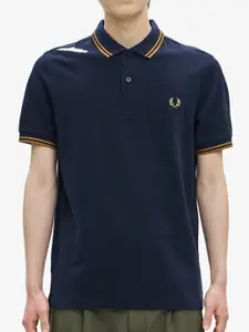 Fred Perry Polo Collar Cotton Logo Printed T-shirt