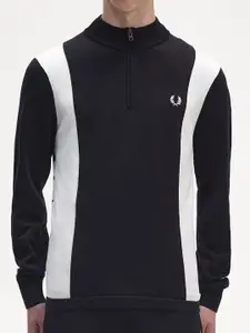 Fred Perry Striped Pullover Half-Zip Sweater