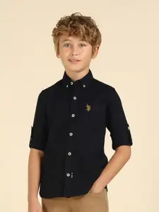 U.S. Polo Assn. Kids Boys Button Down Collar Pure Cotton Casual Shirt