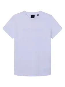 HACKETT LONDON Boys Embossed Brand Logo Casual Pure Cotton T-shirt