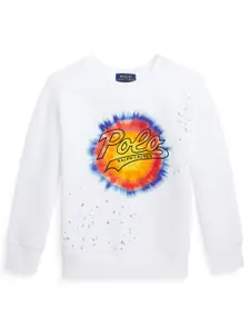 Polo Ralph Lauren Boys Typography Printed Pure Cotton Sweatshirt