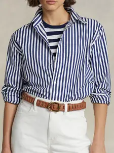 Polo Ralph Lauren Vertical Striped Button Down Collar Pure Cotton Casual Shirt
