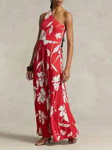 Polo Ralph Lauren One-Shoulder Floral Printed Cotton Maxi Dress
