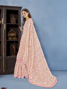 Anouk Floral Embroidered Organza Saree