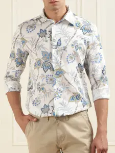 ETRO Spread Collar Ethnic Motifs Printed Cotton Casual Shirt