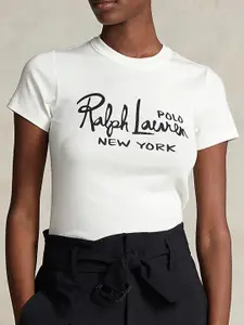 Polo Ralph Lauren Typography Printed Cotton T-Shirt