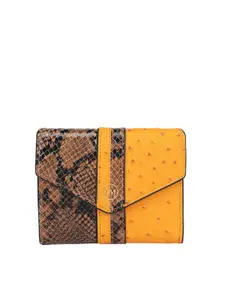 Da Milano Women Textured Leather Three Fold Wallet