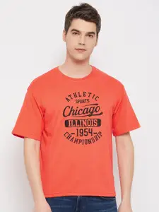 Club York Typography Printed Drop Shoulder Sleeves Cotton T-shirt