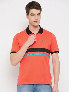 Club York Colourblocked Polo Collar Cotton T-shirt