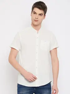 Club York Mandarin Collar Cotton Casual Shirt