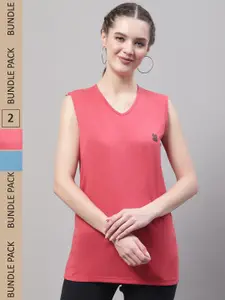 MACK JONNEY Pack Of 2 V-Neck Gym T-shirt