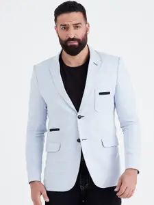 MR BUTTON Checked Slim-Fit Single Breasted Blazers