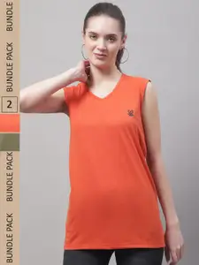 MACK JONNEY Pack Of 2 V-Neck Dri-FIT T-shirt