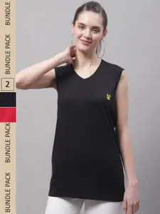 MACK JONNEY Pack Of 2 V-Neck Gym T-shirt