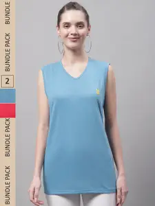 MACK JONNEY Pack Of 2 V-Neck Gym T-shirt