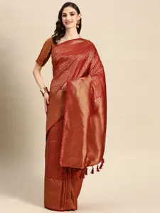 Vardha Ethnic Motifs Zari Silk Blend Kanjeevaram Saree