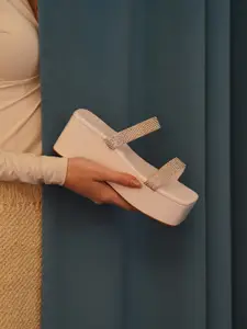 HASTEN Open Toe Flatform Heels