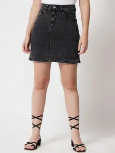 Kotty Cotton Lycra Denim A-Line Skirt