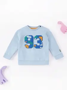 Ed-a-Mamma Baby Boys Alphanumeric Embroidered Cotton Sweatshirt