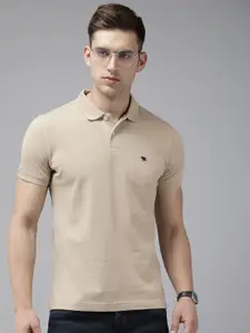 THE BEAR HOUSE Pure Cotton Polo Collar Applique Slim Fit T-shirt