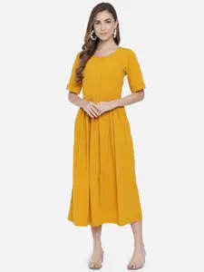 ALL WAYS YOU Crepe Fit & Flare Midi Dress