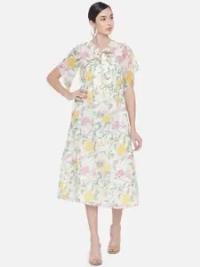 ALL WAYS YOU Floral Print Georgette A-Line Midi Dress