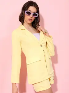 Tokyo Talkies Single-Breasted Blazer With Matching Belted Shorts