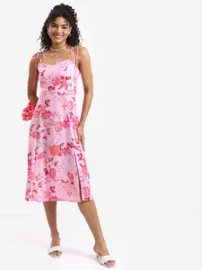Tokyo Talkies Floral Printed Fit & Flare Midi Dress