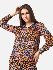 NEOFAA Women Floral Printed Opaque Casual Shirt