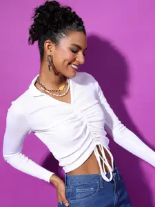 Tokyo Talkies Cotton Fitted Crop Top