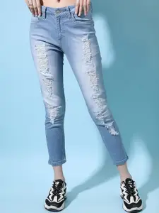 Tokyo Talkies Women Skinny Fit Highly Distressed Heavy Fade stretchable Jeans