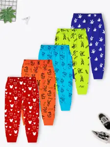 YK Disney Boys Pack Of 5 Mickey & Friends Printed Cotton Joggers