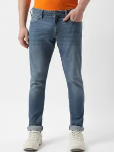 Wrangler Men Vegas Skinny Fit Low-Rise Light Fade Stretchable Jeans